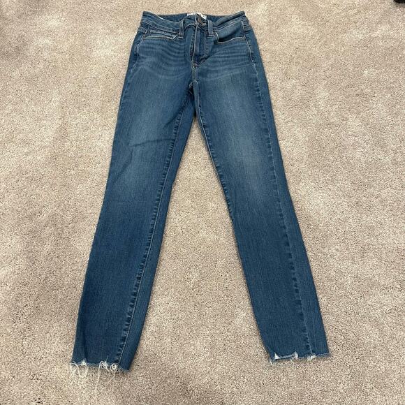 Paige Women's Hoxton Ankle Skinny Jean Light Wash Distressed Hem Size 24 - Picture 11 of 11